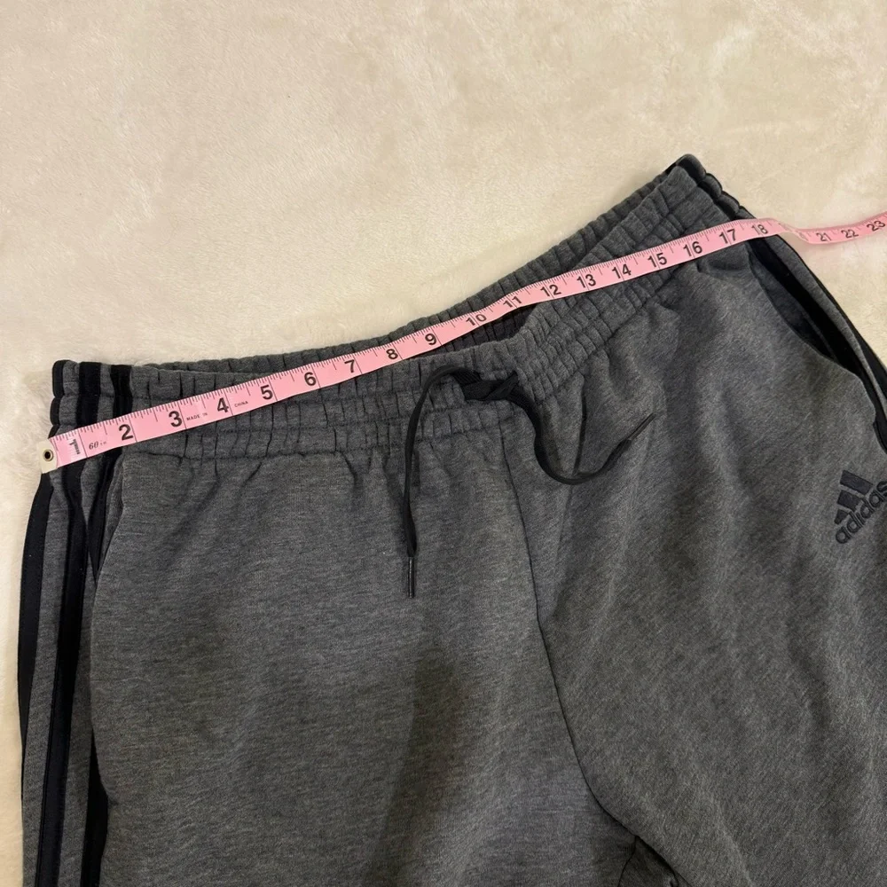 Adidas men’s lounge sweatpants with three stripe grey and black size XL - Picture 7 of 9